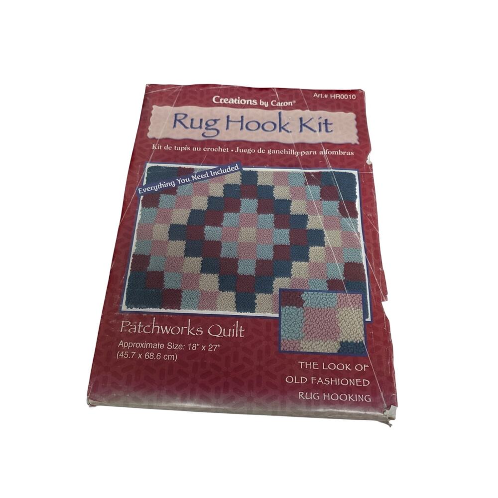 Rug Hook Kit Patchworks Quilt 18" x 27" - HR0010 - Everything You Need Included